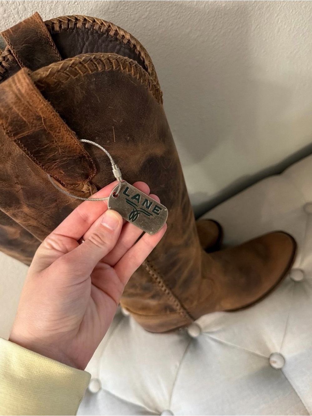Lane Women’s Tan Western Heeled Boots - Picture 4 of 5